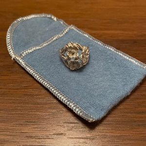James Avery RETIRED Sterling THREE FLOWER DOGWOOD  Ring